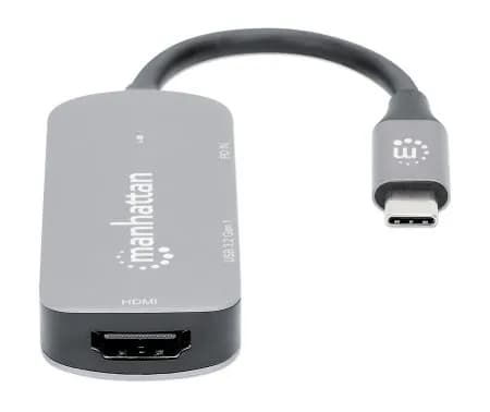 Manhattan Docking Station USB-C a HDMI, 3 en 1 con suministro de energ 2