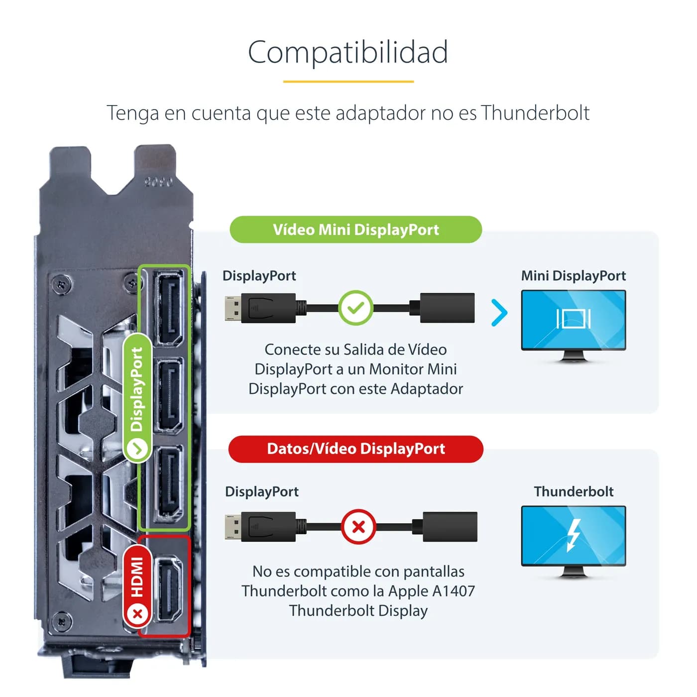 StarTech.com Cable de 15cm DisplayPort a Mini DisplayPort - de Vídeo 4 6