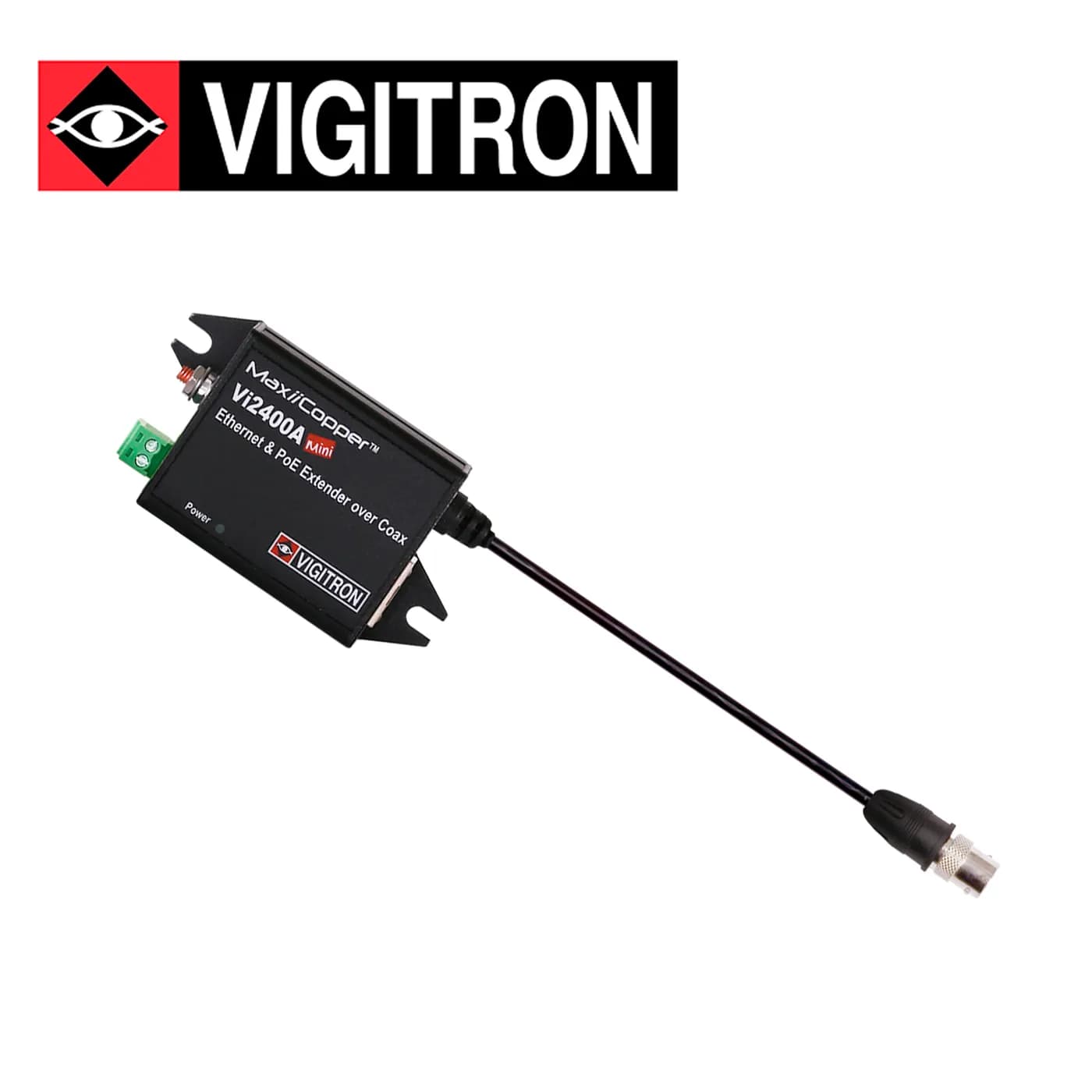 EXTENSOR POE VIGITRON ULTRACOMPACTO VI2400A POR COAXIAL / DISTANCIA HA 2
