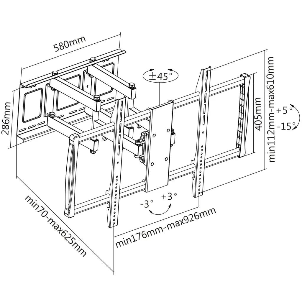 Manhattan Soporte para TV, de pared, movimiento articulado, pantallas  13