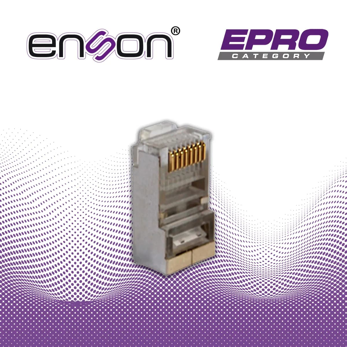 CONECTOR PLUG  SRJ45 BLINDADO CAT6 ENSON ENS-SRJ45-CAT6 PARA CABLE UTP 6