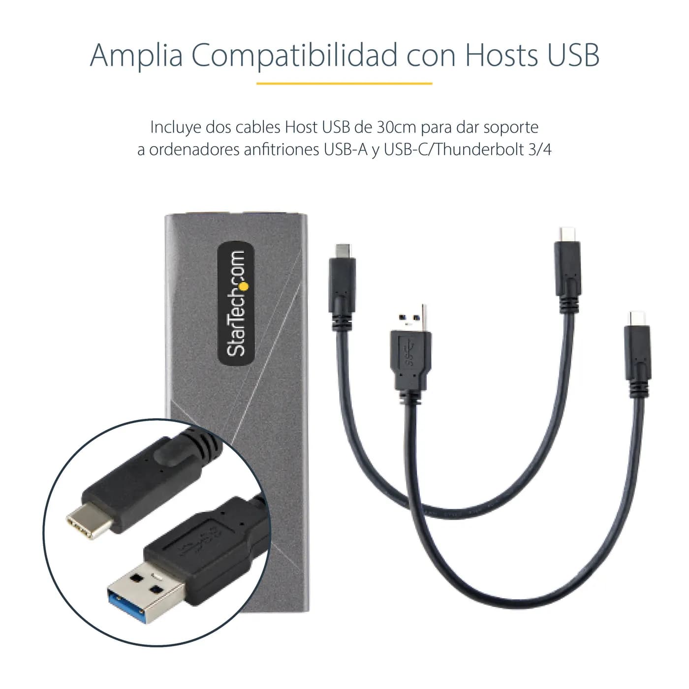 StarTech.com Gabinete Externo de Aluninio USB-C 10Gbps a NVMe M.2 o SS 11