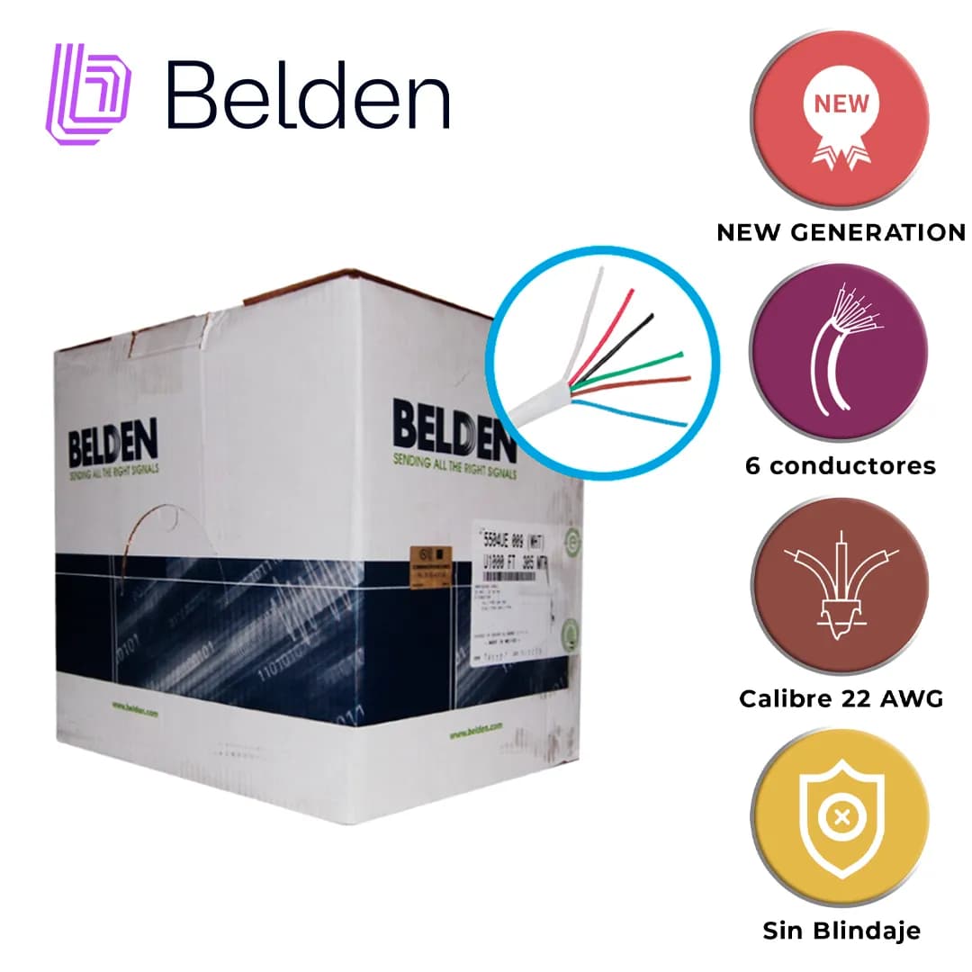 CABLE DE SEGURIDAD Y SONIDO BELDEN 5504UE 009U1000 / INTERIOR / BLANCO 4