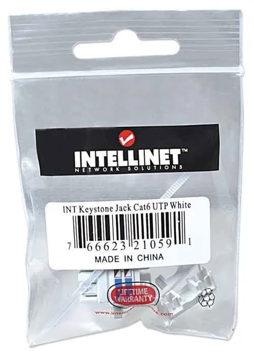 Intellinet JACK RJ45 CAT6 KEYSTONE DE IMPACTO BLANCO 2