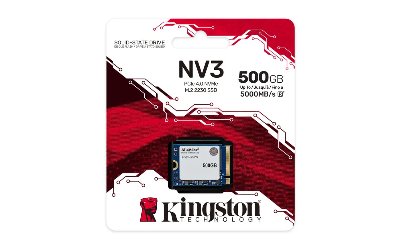 500G NV3 M.2 2230 NVMe x4 22x30x2.3mm Up to 3000MB/s 3