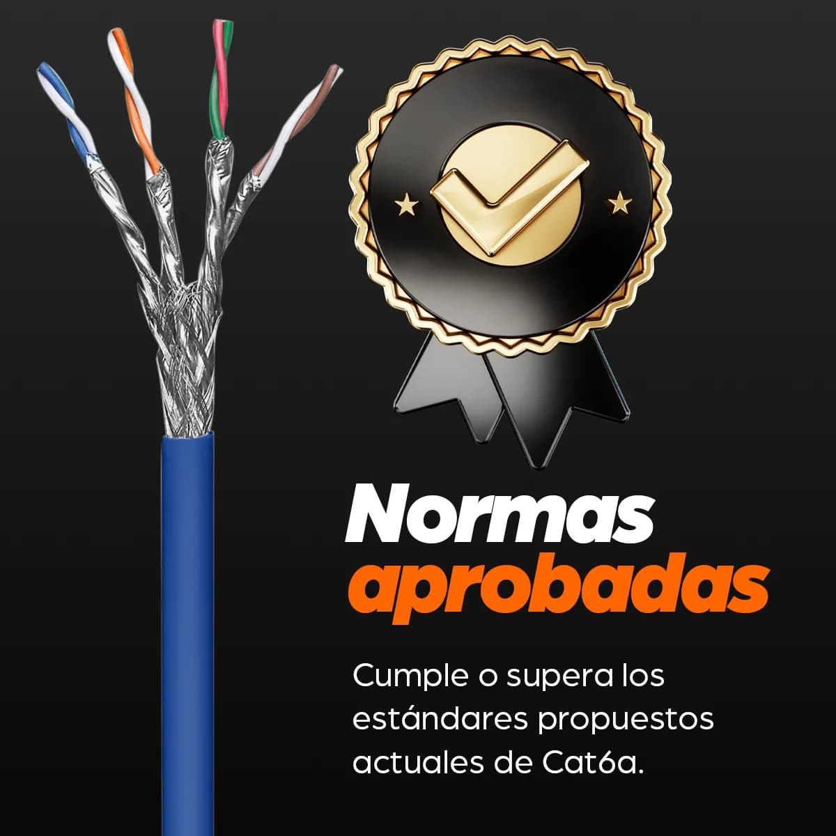 Intellinet Bobina de Cable Cat6a, Sуlida, 100% cobre, CM 5