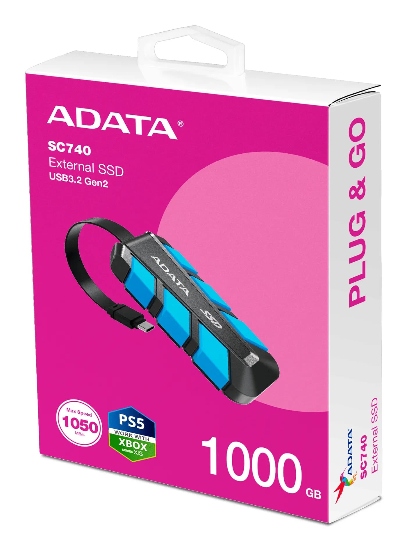 ADATA SC740 1 TB USB Tipo C 3.2 Gen 2 (3.1 Gen 2) Negro, Azul 6