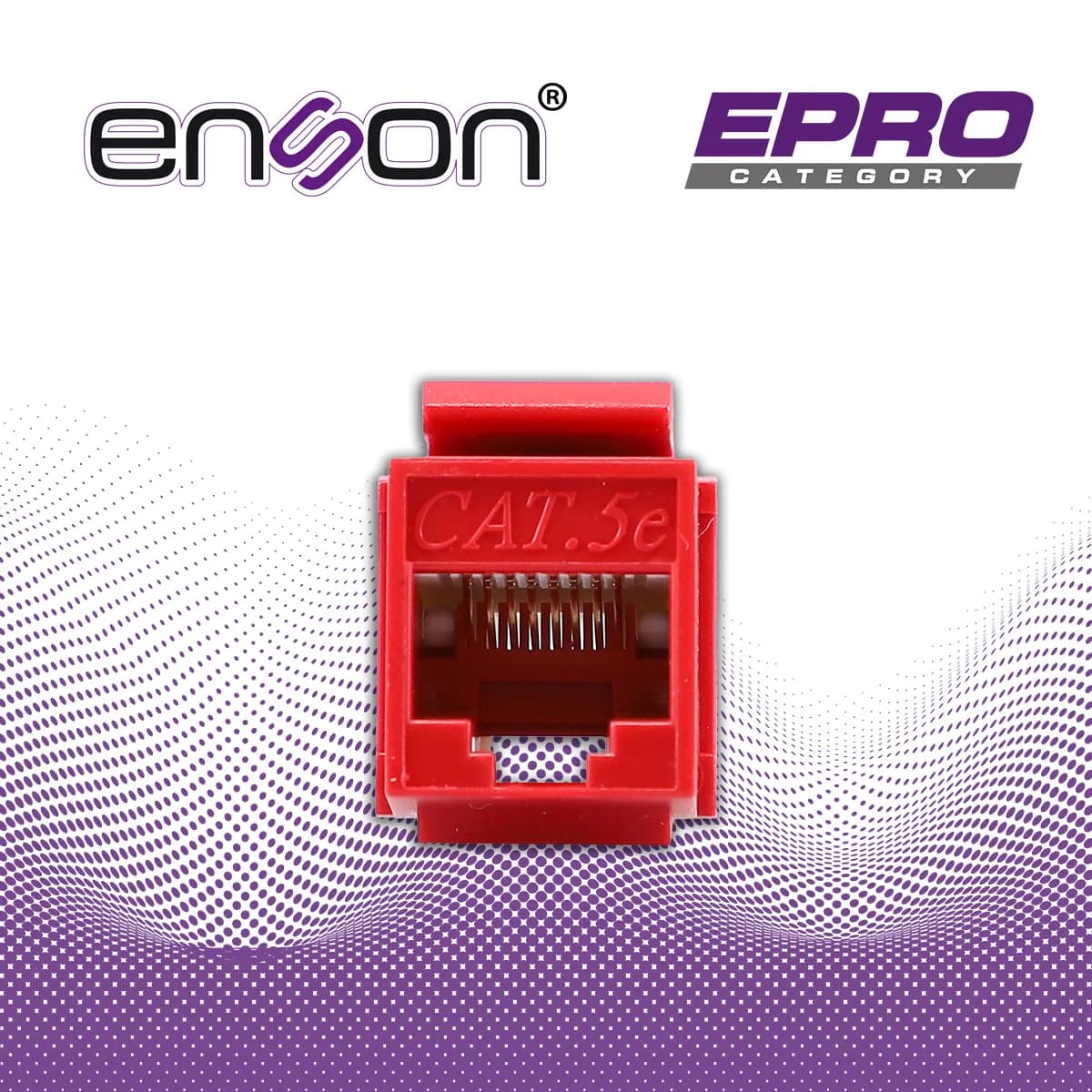 CONECTOR MODULAR JACK RJ45 ENSON EPRO-JACK5E-RD SERIE PRO, POSICION VE 5