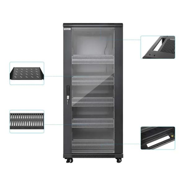 Intellinet Gabinete 19" Pro Line con extractores de aire, 27U, Frente  8
