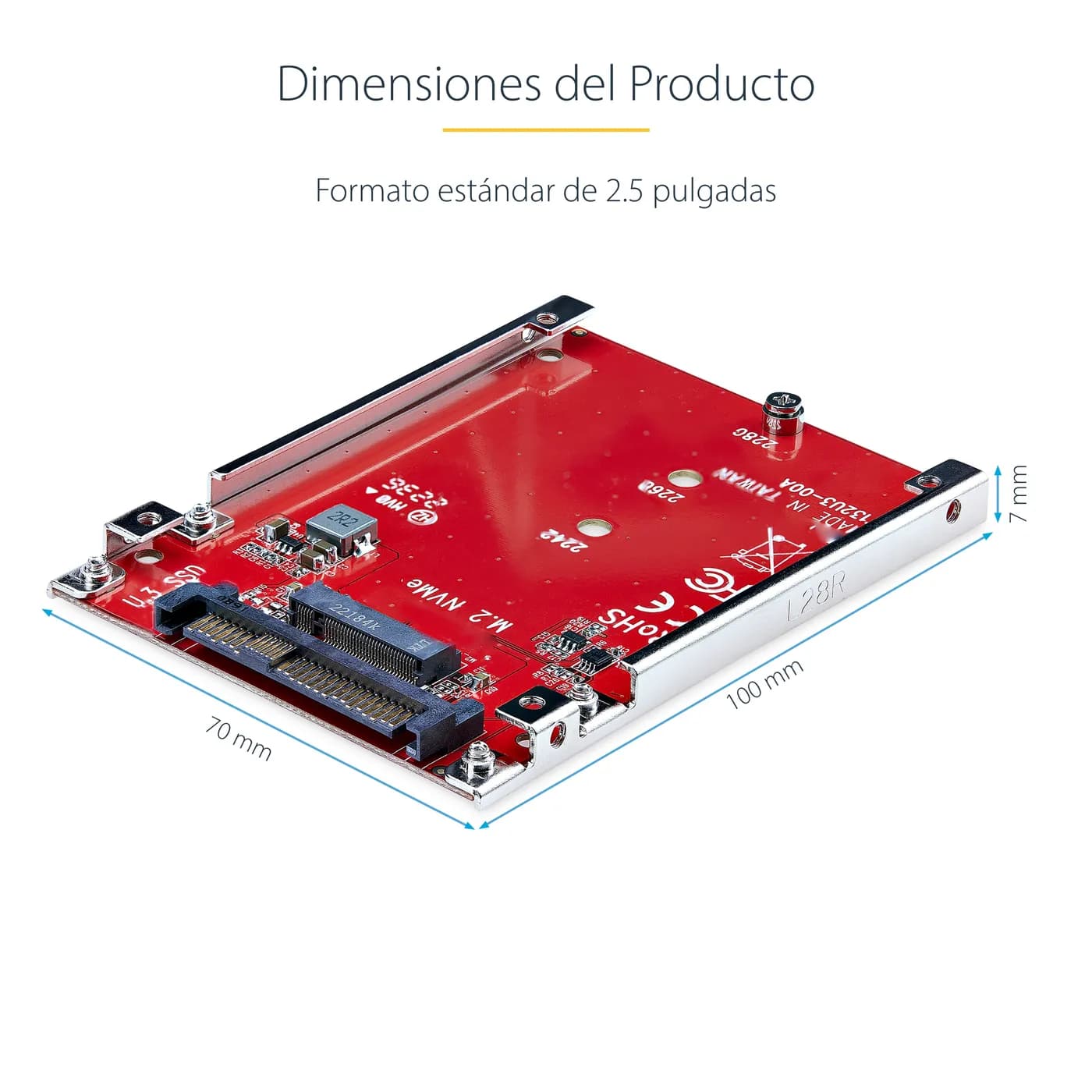StarTech.com Adaptador M.2 a U.3 para SSDs M.2 NVMe - Convertidor Adap 16