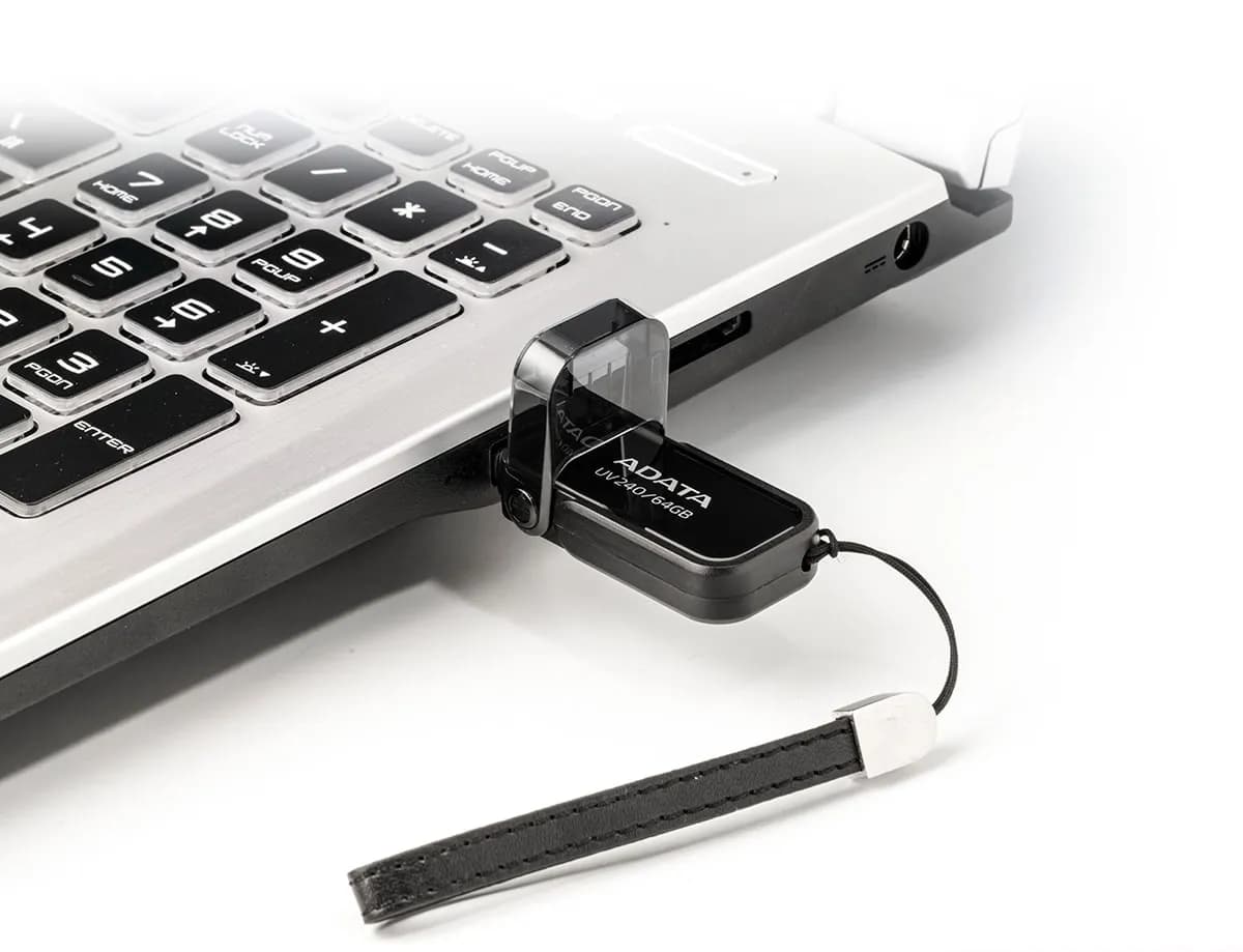 MEMORIA USB ADATA AUV240-64G-RBK NEGRO USB 2.0 64GB 4