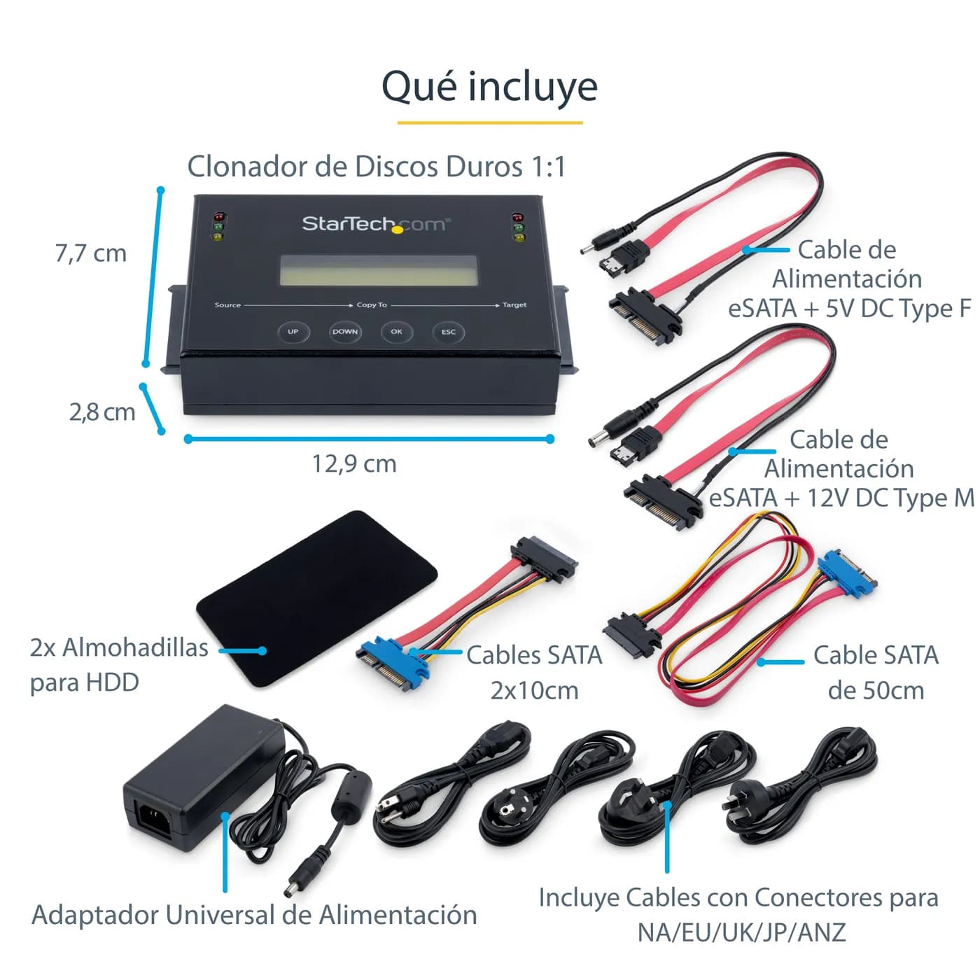 StarTech.com Duplicador Clonador Autónomo de Discos Duros o SSD SATA 1 11