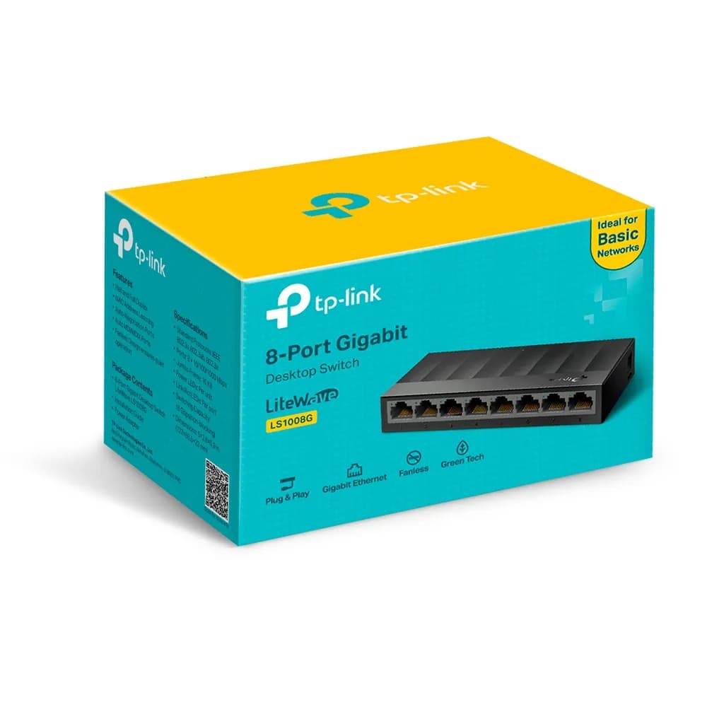 Switch de escritorio / 8 puertos Gigabit / 16 Gbps capacidad de conmut 5