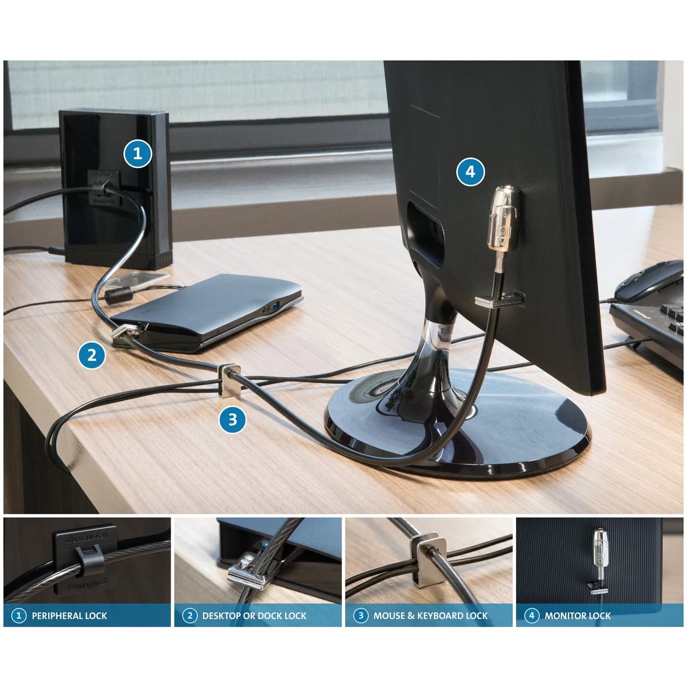 Kensington Cabndado de Seguridad para Computadora de Escritorio y Peri 5
