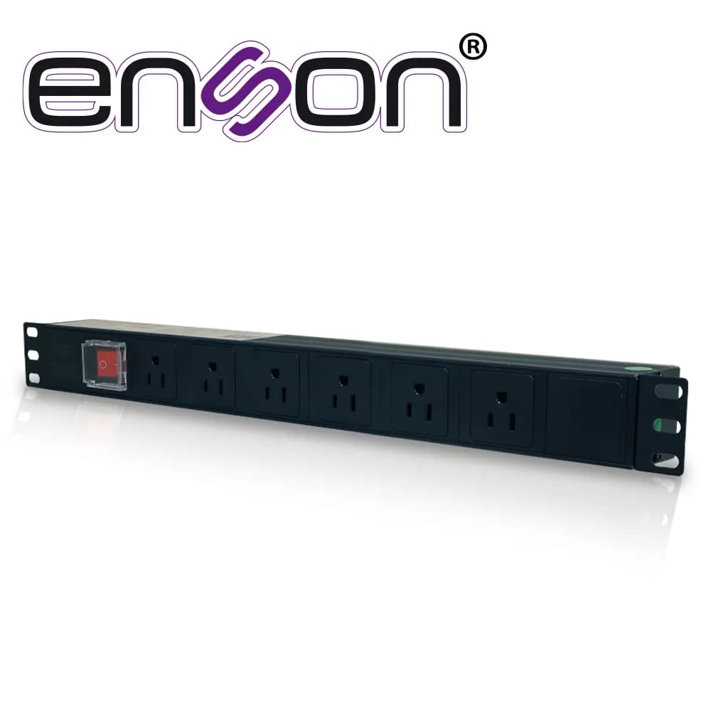 BARRA MULTICONTACTOS PDU ENSON ENS-PDU6 HORIZONTAL 1UR BOTON DE ENCEND 2