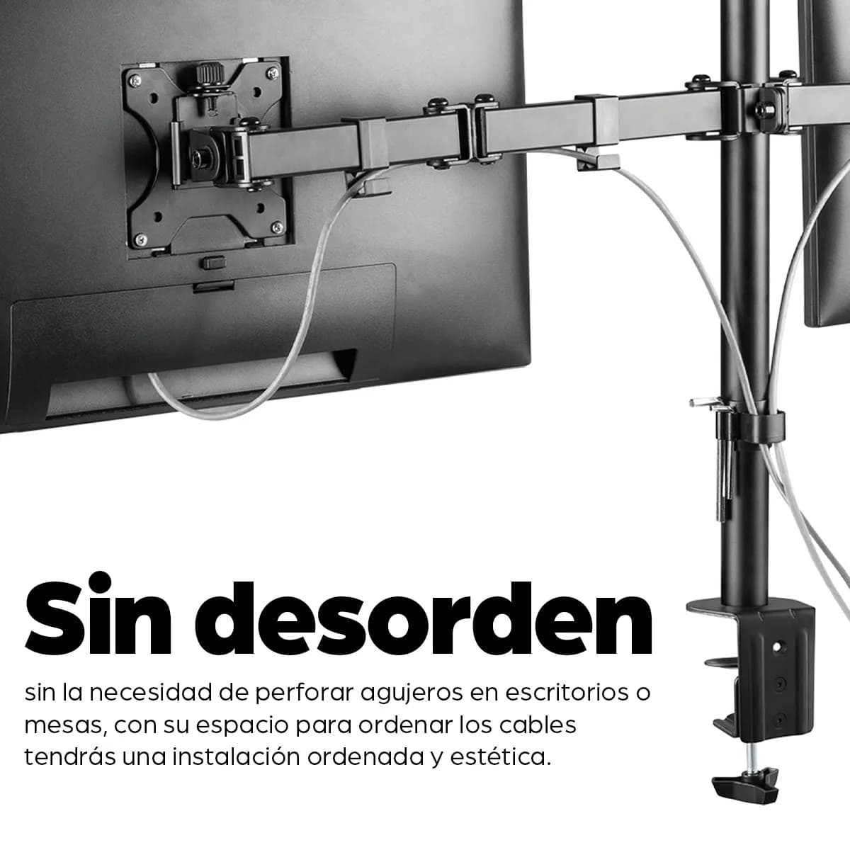 Manhattan Soporte universal para 2 monitores con brazos de doble artic 7