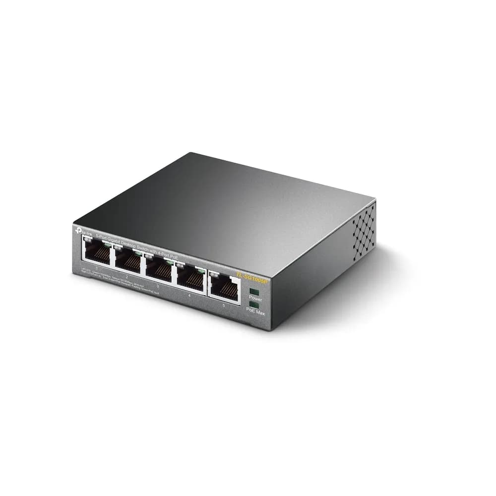 Switch de Escritorio / 5 Puertos Gigabit / 4 Puertos PoE 802.3af/at 65 4