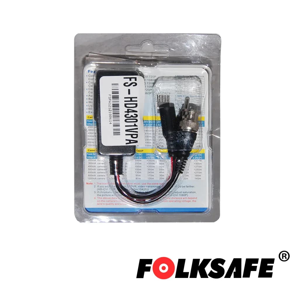 TRANSCEPTOR HD FOLKSAFE, TRANSMISOR/RECEPTOR DE VIDEO, AUDIO Y VOLTAJE 2
