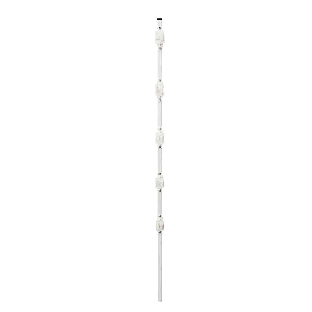 POSTE ECONOMICO PERFIL CON 5 AISLADORES DE PASO BLANCO COLOCADOS CADA  2