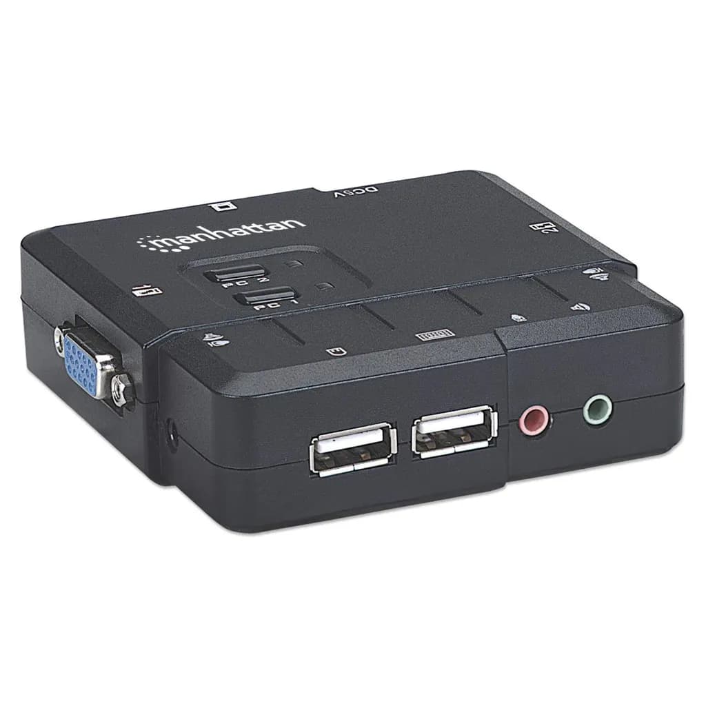 Manhattan Switch KVM Compacto de 2 Puertos 2