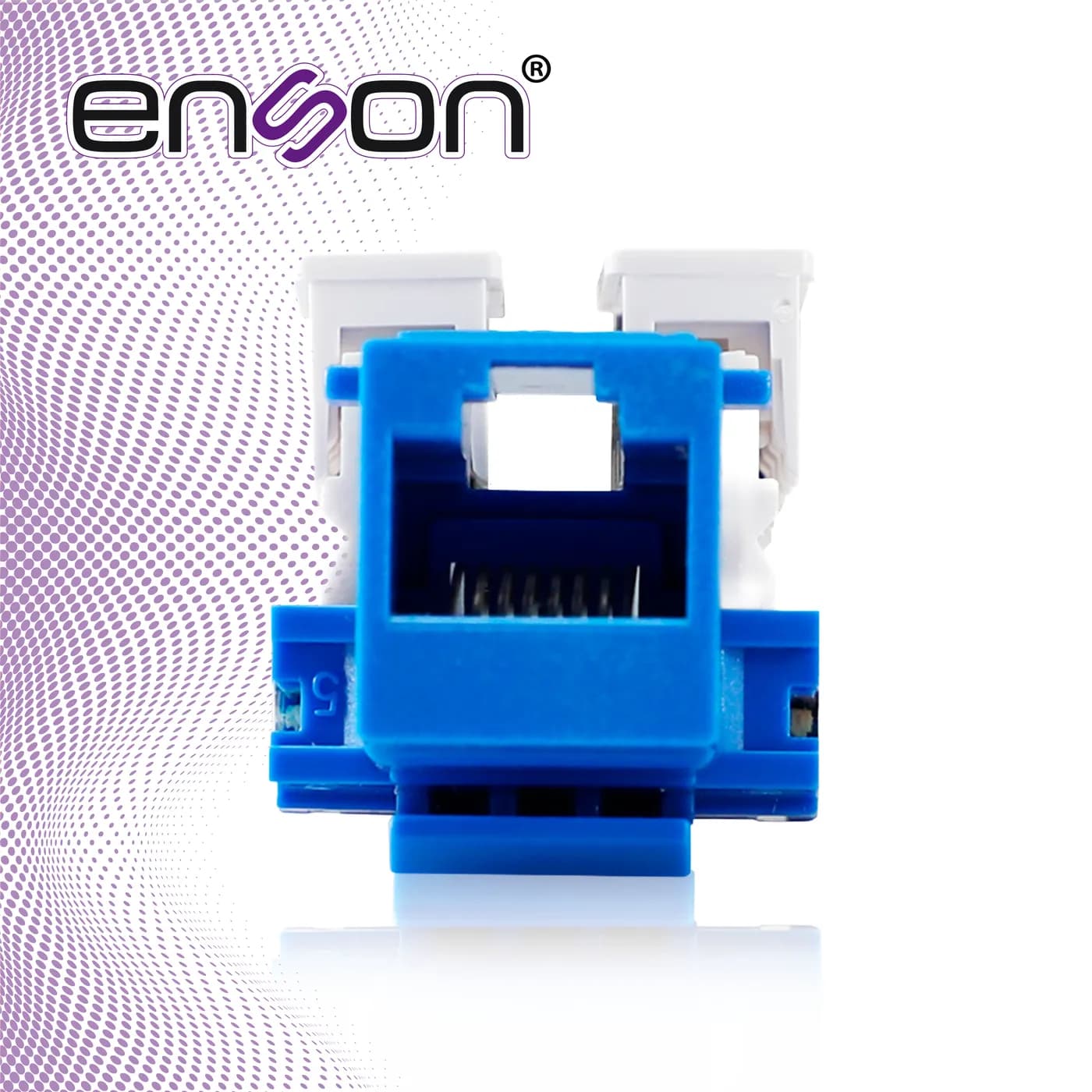 CONECTOR JACK ENSON ENS-JC5BL CAT5E COLOR AZUL A 90 GRADOS PONCHADO CO 6