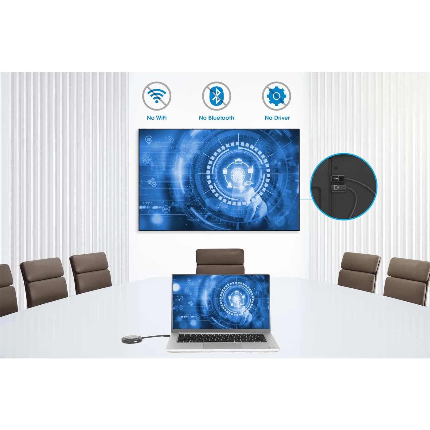 Manhattan Kit de presentación de pantalla HDMI inalámbrica 1080p. Set  6