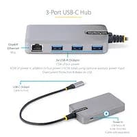 StarTech.com Hub USB-C de 3 Puertos USBA - USB 3.0 de 5Gbps - Alimenta 7