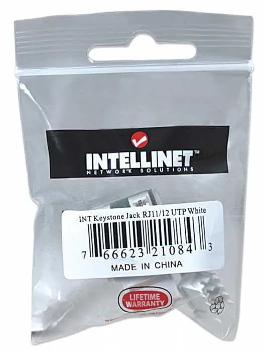 Intellinet JACK RJ11 RJ12 KEYSTONE DE IMPACTO BLANCO 2