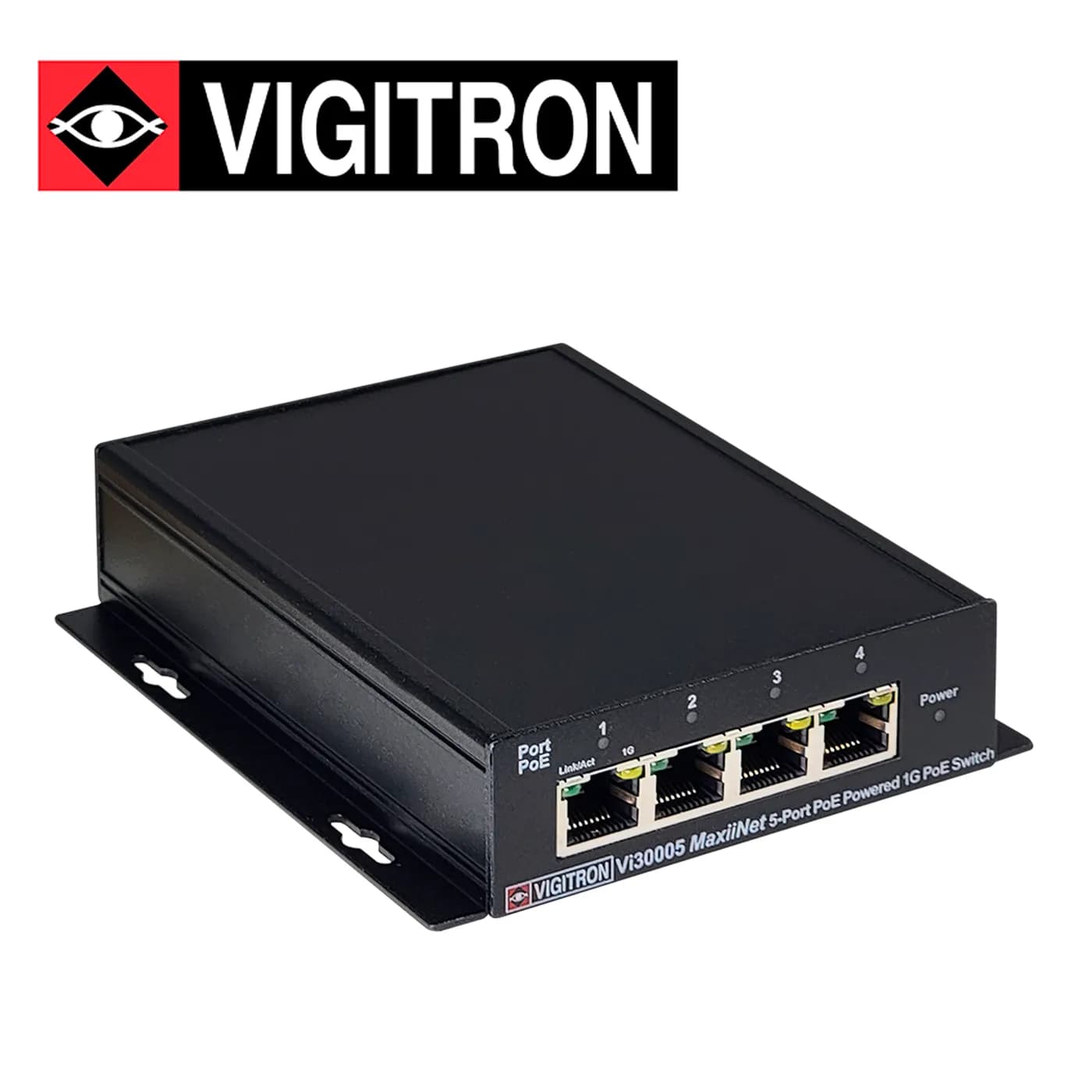 SWITCH POE NO ADMINISTRABLE VIGITRON VI30005 L2 / 5 PUERTOS  10M/100M/ 2