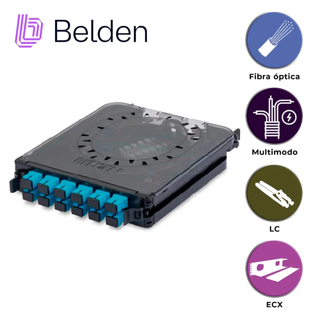 CASSETTE FX ECX MULTIMODO BELDEN  FC3X12LDFS / OM3 / AQUA / LC DUPLEX  2