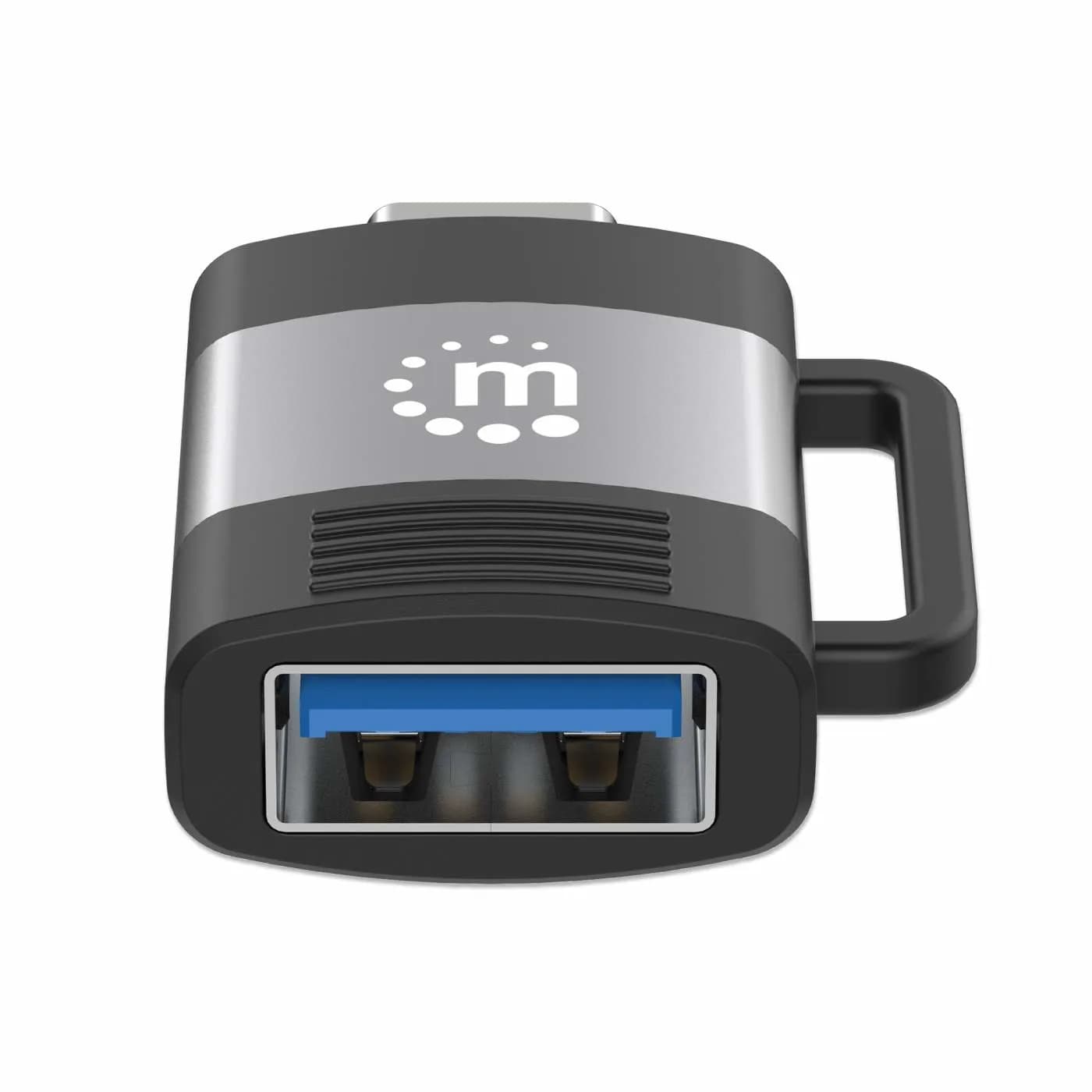Manhattan 356312 cambiadores de género de cables USB-A USB-C Negro, Gr 3