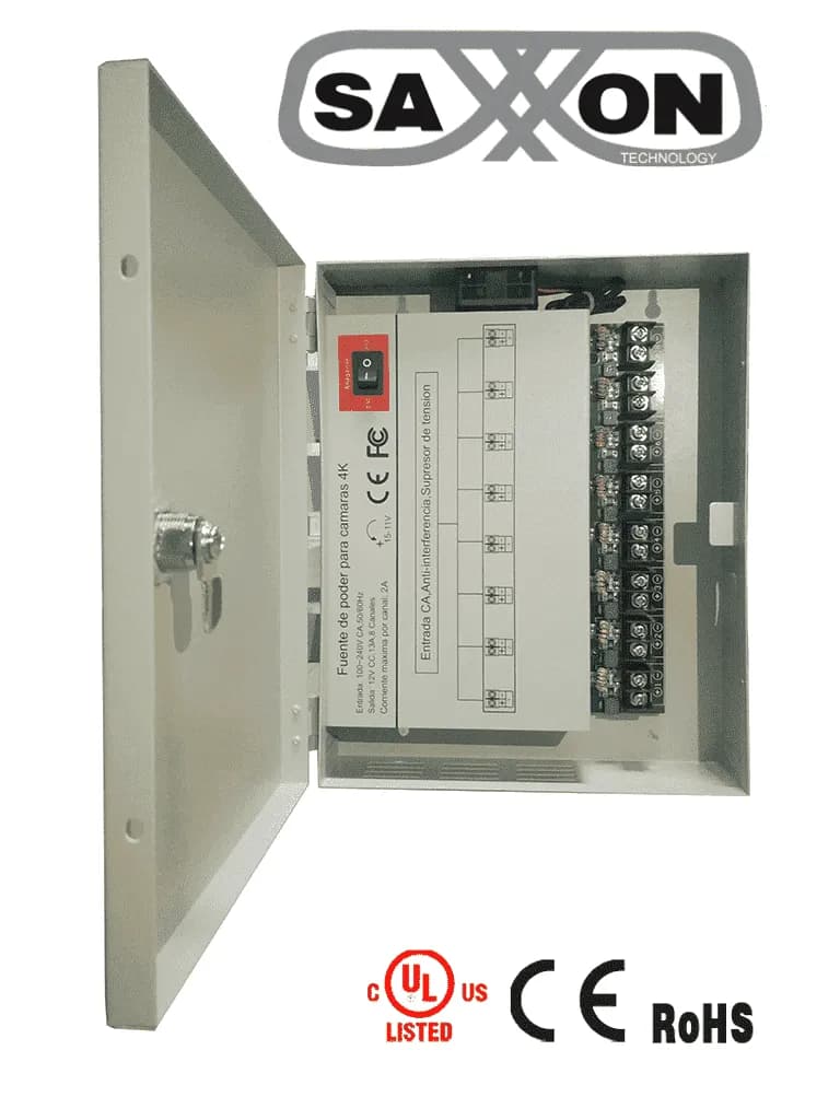 SAXXON PSU1213D8H- Fuente de Poder Profesional de 11 a 15 vcd/ 13 Ampe 3