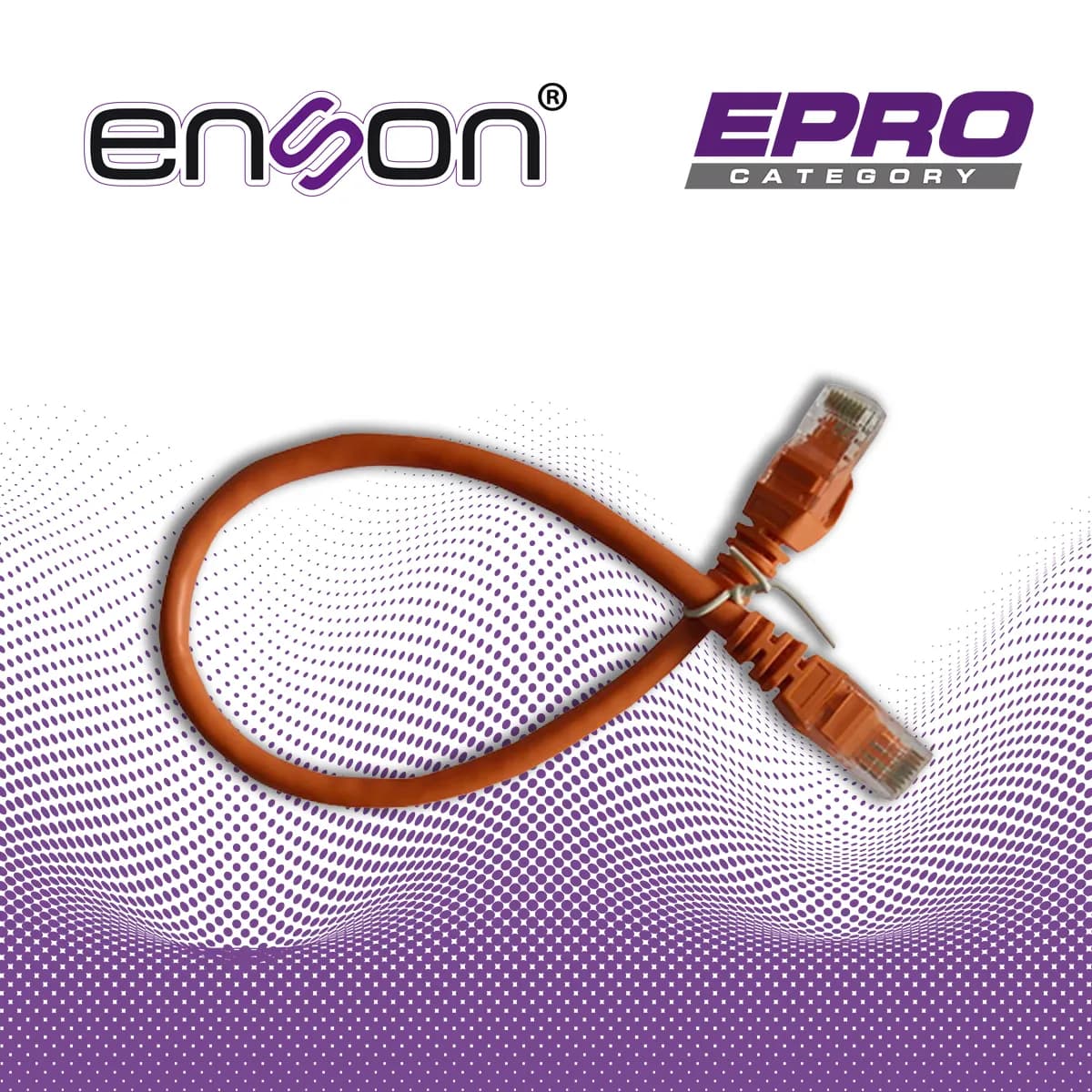 PATCHCORD UTP ENSON P6003O CAT6 30CM NARANJA SERIE EPRO 100-II 100 POR 2