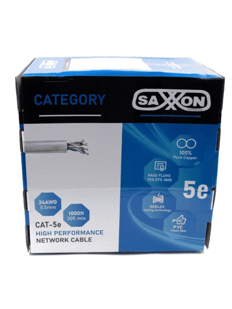 SAXXON OUTPCAT5E - Bobina de Cable UTP Cat5e 100% Cobre/ 305 Metros/ B 4
