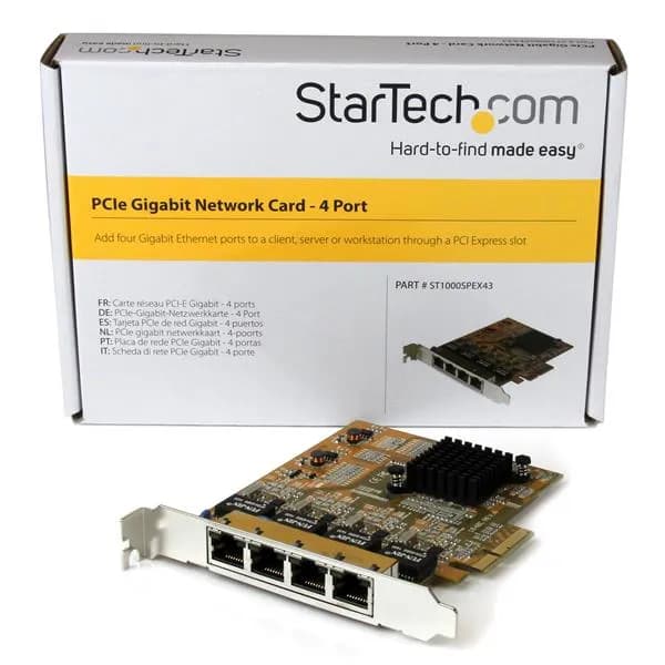 StarTech.com Tarjeta de Red PCI Express Ethernet Gigabit con 4 Puertos 5