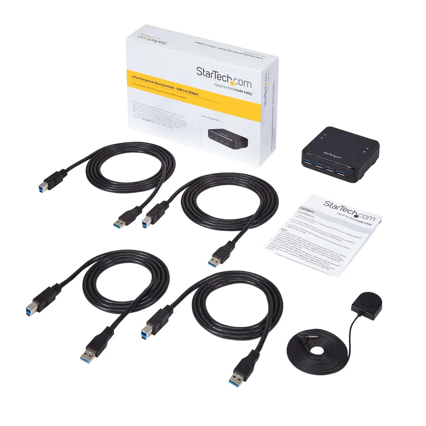 StarTech.com Switch Conmutador USB 3.0 (5Gbps) 4x4 para Compartir Disp 8