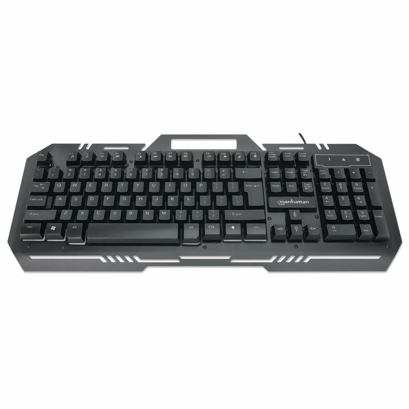 Manhattan Teclado Gaming LED con pánel metálico para celular 12 teclas 7