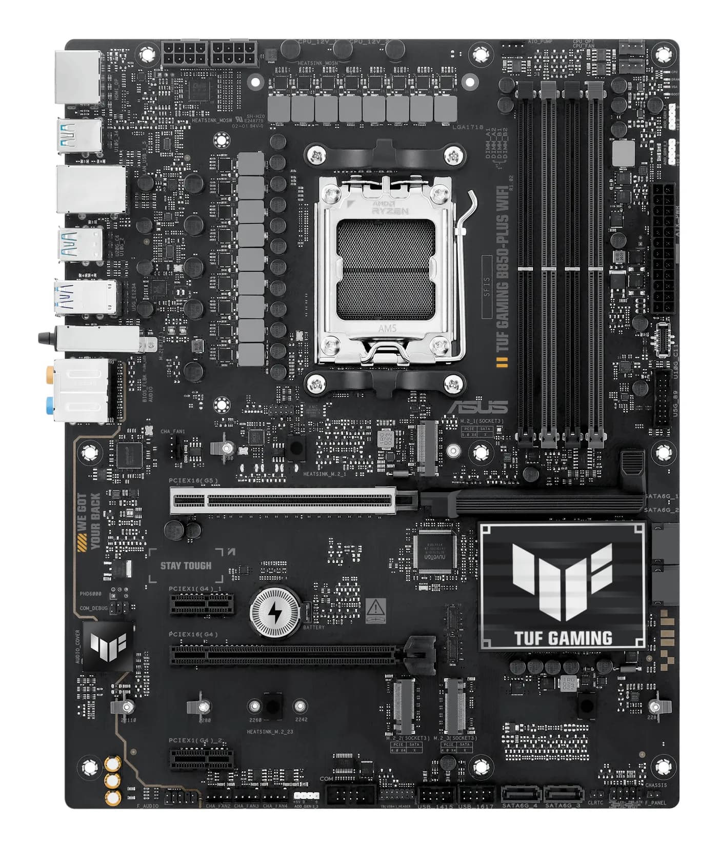 ASUS TUF GAMING B850-PLUS WIFI AMD B850 Enchufe AM5 ATX 2