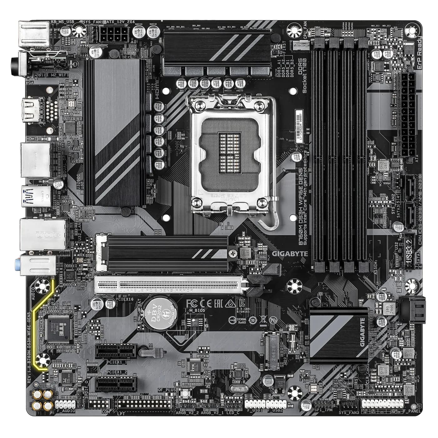 GIGABYTE B760M DS3H WIFI6E GEN5 Intel B760 Express LGA 1700 Micro ATX 2