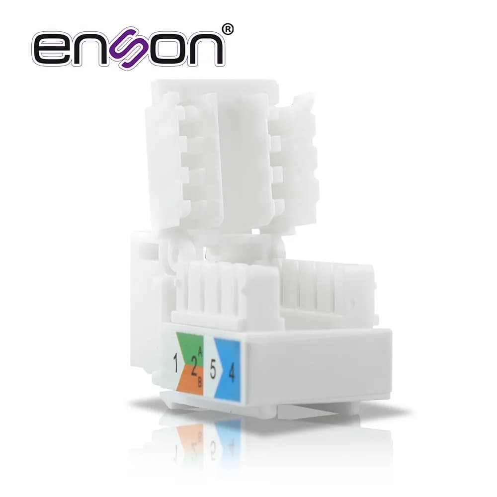 CONECTOR JACK ENSON ENS-JTL6WH CAT6 COLOR BLANCO A 90 GRADOS PONCHADO  4
