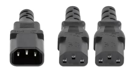 Manhattan Cable de alimentación divisor en Y, un conector C14 a 2 x C1 3