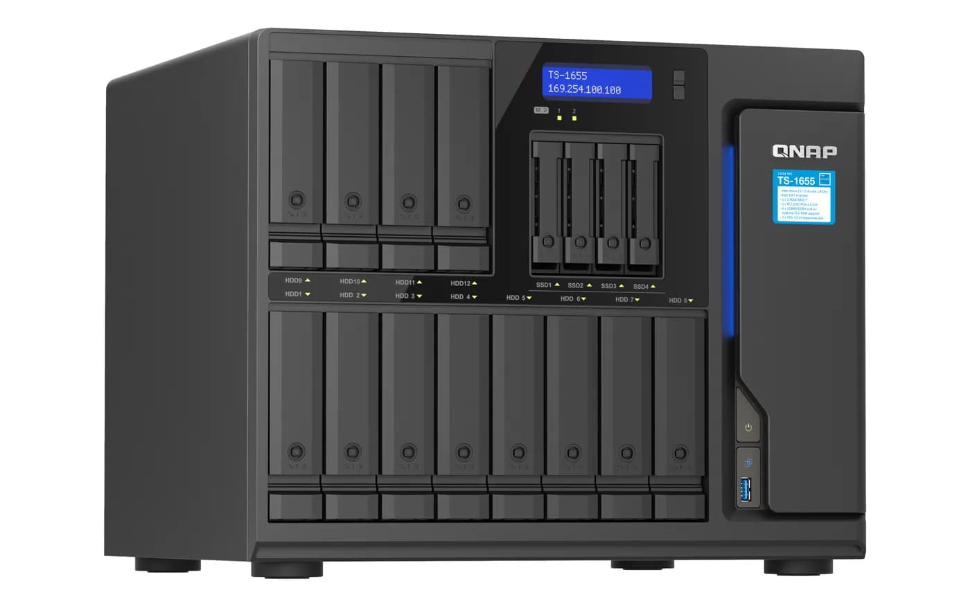 QNAP TS-1655 NAS Tower Intel Atom® C5125 8 GB DDR4 0 TB QNAP Turbo Sys 6