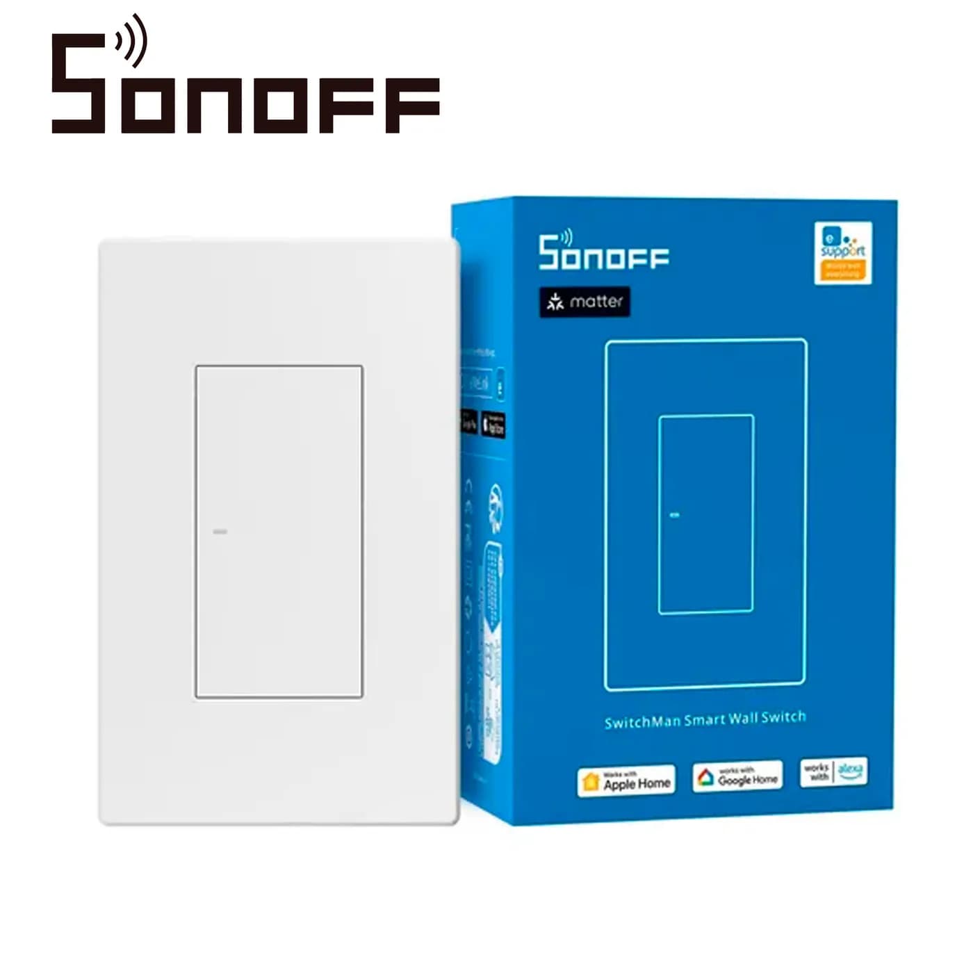 APAGADOR DE PARED TOUCH SONOFF M5-1C-120W / 1 CANAL ON/OFF/ MATTER/ WI 2