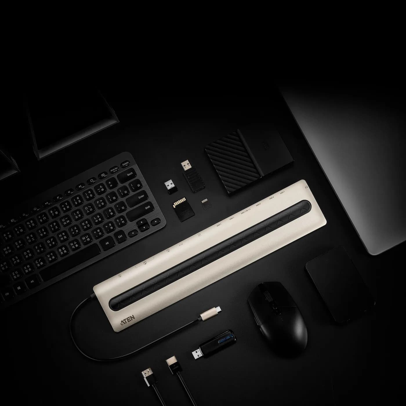 ATEN UH3237 base para laptop o replicador de puertos Alámbrico USB 3.2 5
