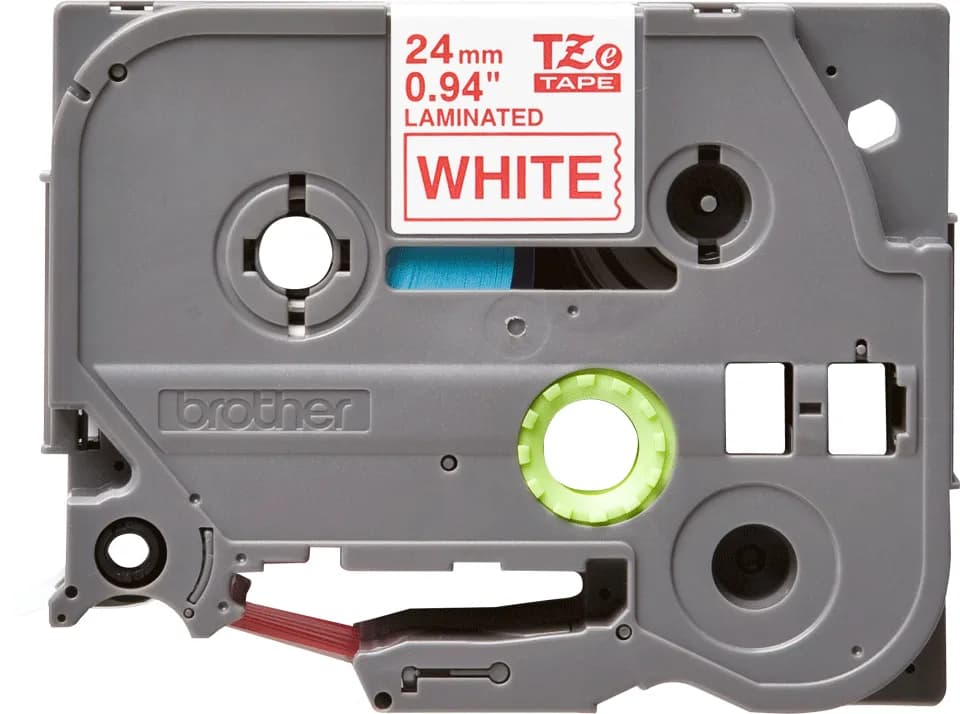 Brother TZE-252 cinta para impresora de etiquetas Rojo sobre blanco 2