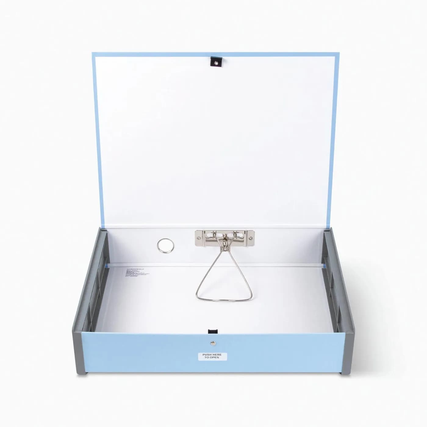 TECHMAKRO CAJA PARA ARCHIVO FORRADO DE PVC, AZUL LIGHT país de origen  3
