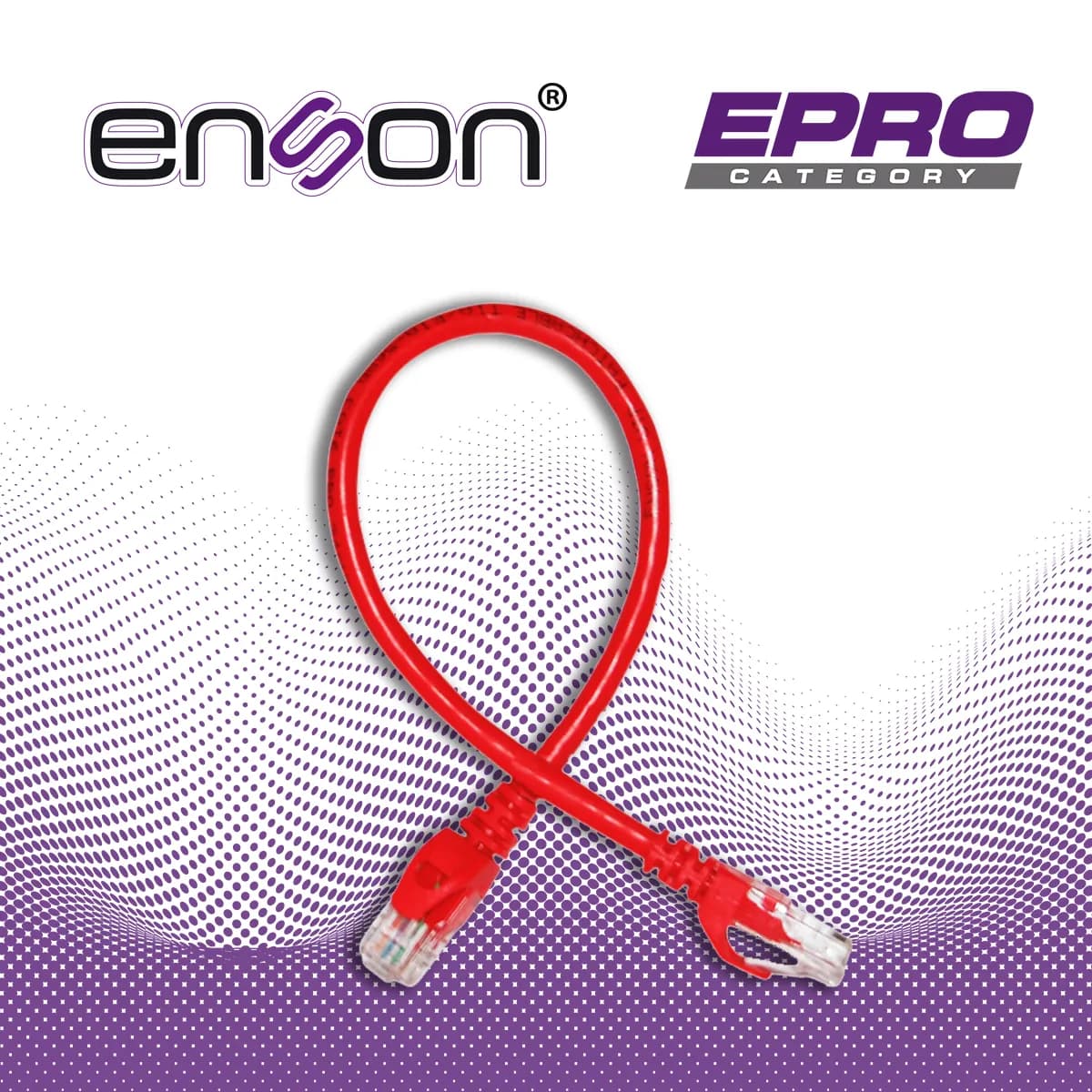 PATCHCORD UTP ENSON P6003R CAT6 30CM ROJO SERIE EPRO 100-II 100 POR CI 4
