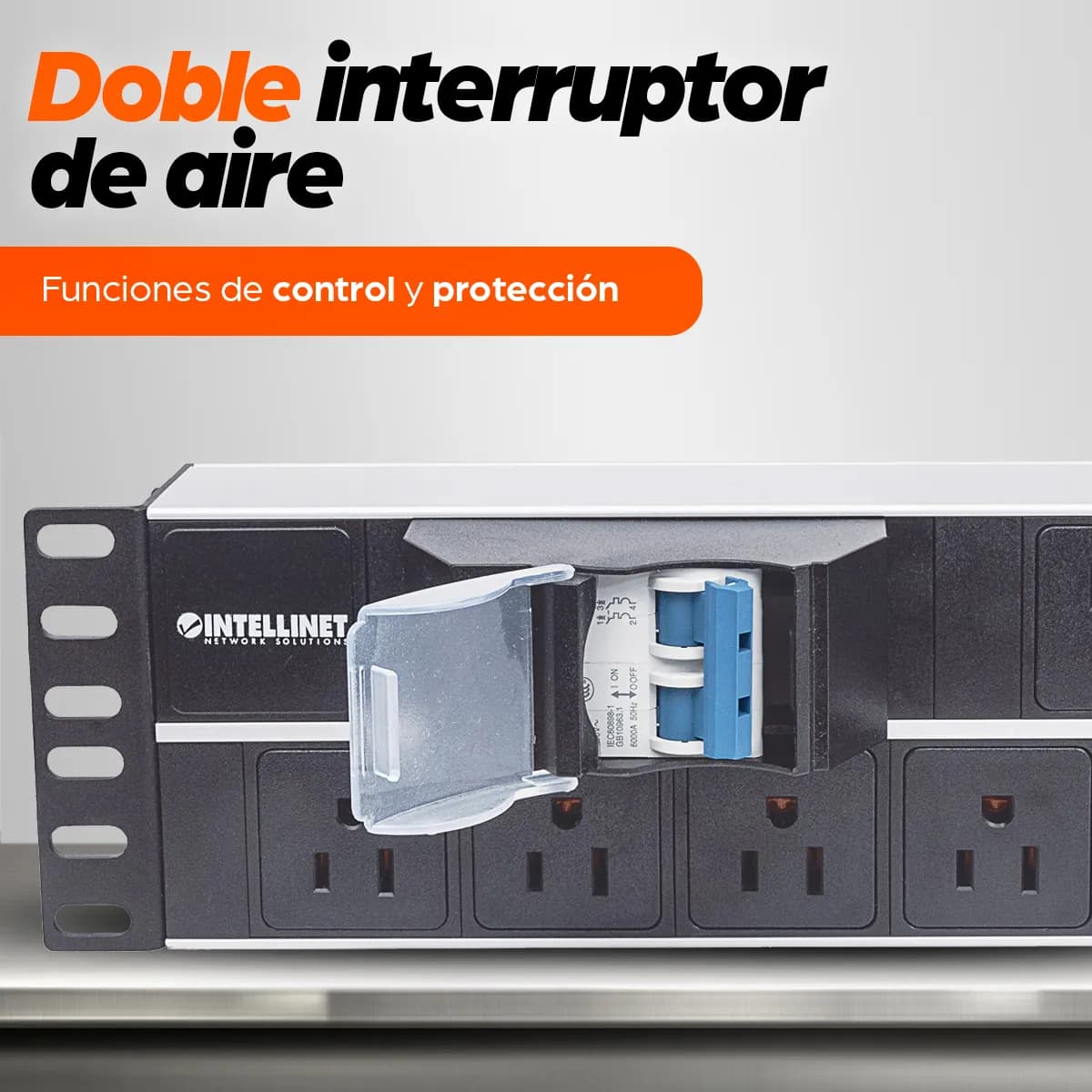 Intellinet Barra multicontactos de 15 salidas para montaje en 2U de ra 6