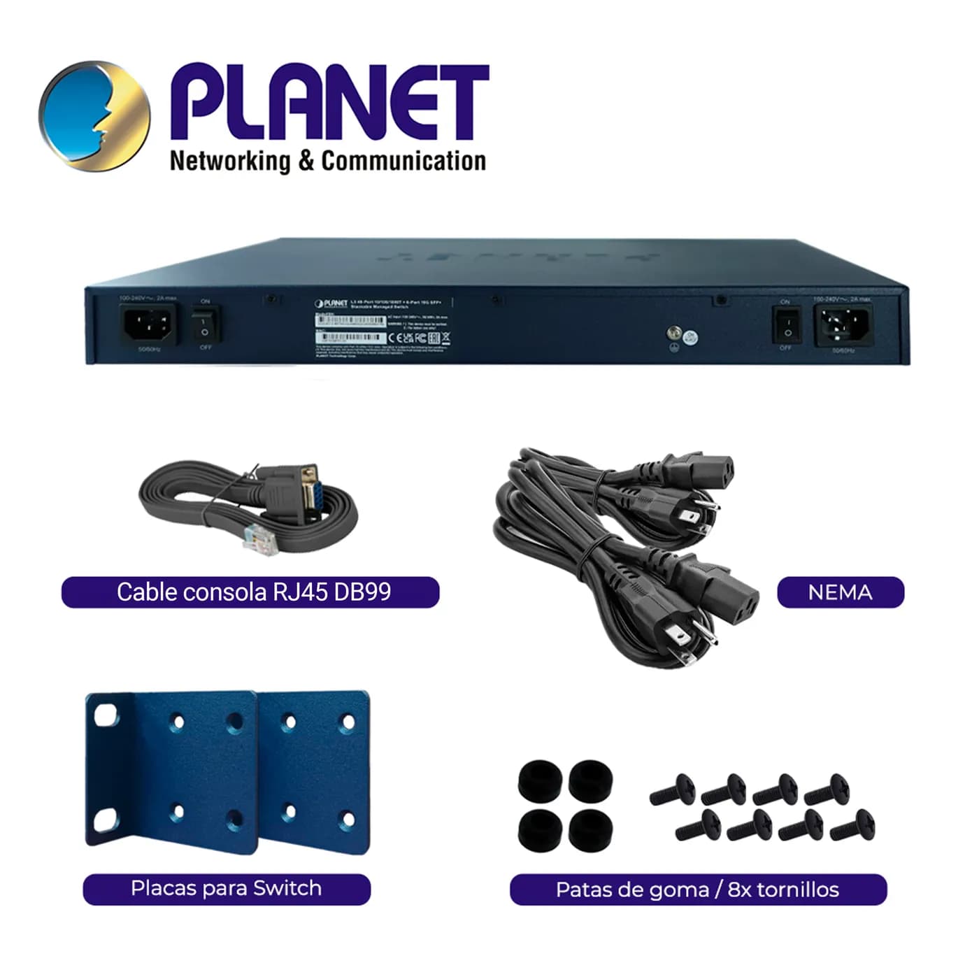 SWITCH PLANET STACKING SGS-6310-48T6X ADMINISTRABLE L2 + L3 RUTEO ESTA 5