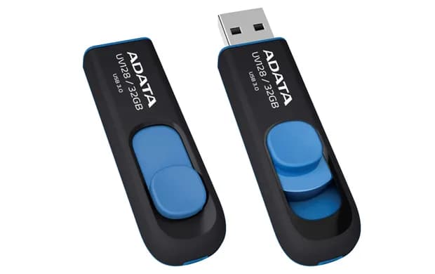 FLASH ADATA UV128 NEGRO CON AZUL 128G 3.0 3